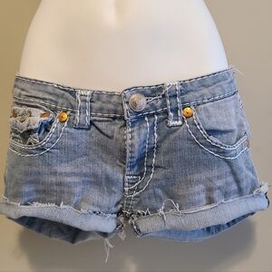 True Religion Light Blue Jean Shorts